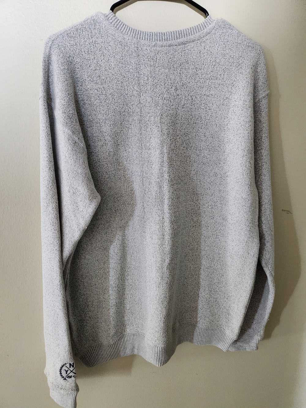 Heritage Light Gray Crewneck Sweatshirt with Dark Navy Graphic - Picture 4 of 4